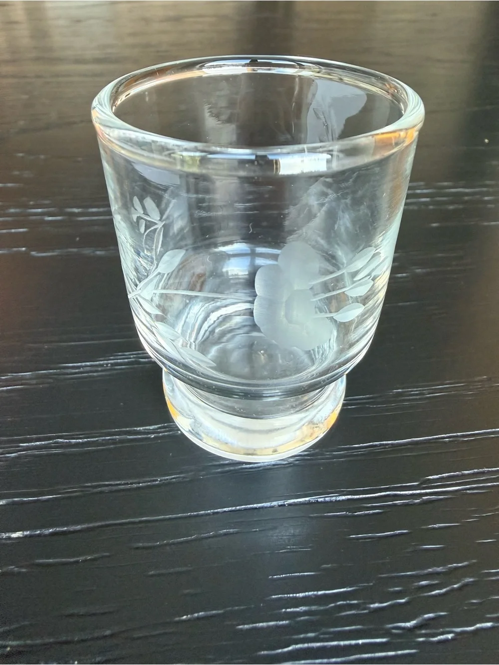 Vintage Clear Glass Apothecary Bottle with Cork and Matching Shot Glass - Clear
